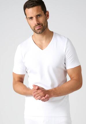 T-shirt col V manches courtes maille classique thermique Thermolactyl