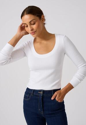 T-shirt thermique Thermolactyl côtes molletonnées, col dégagé