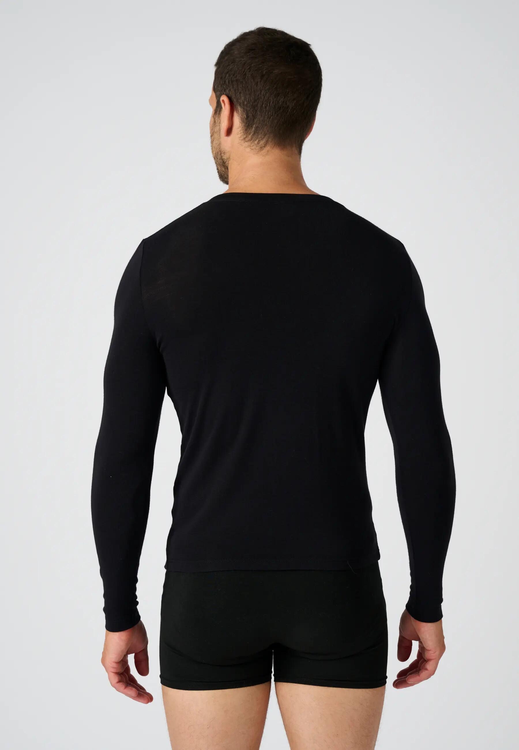 T-shirt col V manches longues fine côte thermique Thermolactyl Sensitive 3/5