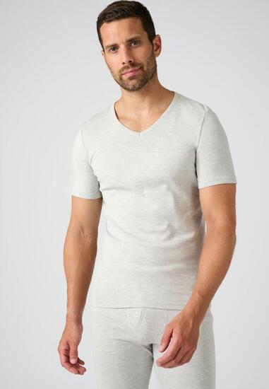 T-shirt col V manches courtes maille classique thermique Thermolactyl