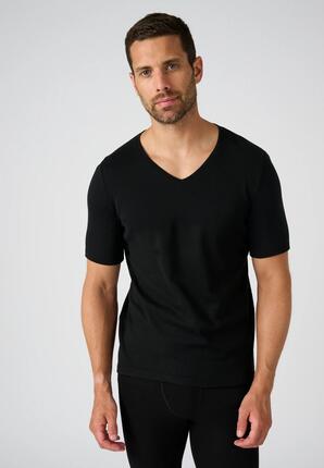 T-shirt col V manches courtes maille classique thermique Thermolactyl