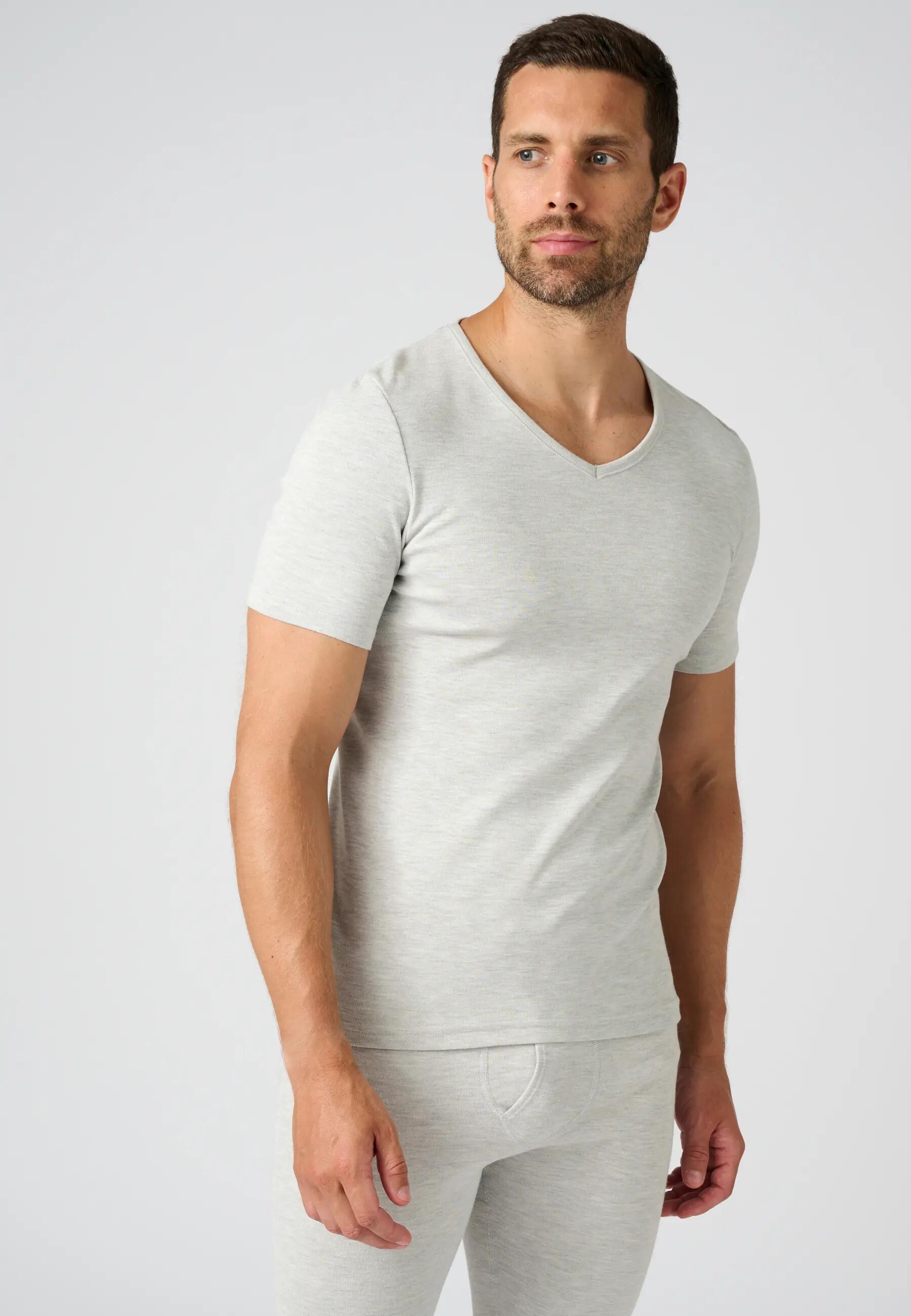 T-shirt col V manches courtes maille classique thermique Thermolactyl 4/5
