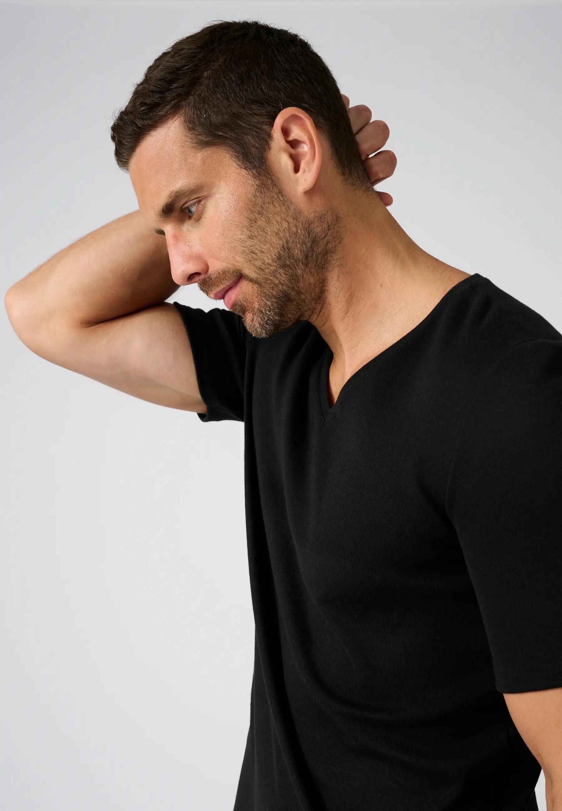 T-shirt col V manches courtes maille classique thermique Thermolactyl 4/5