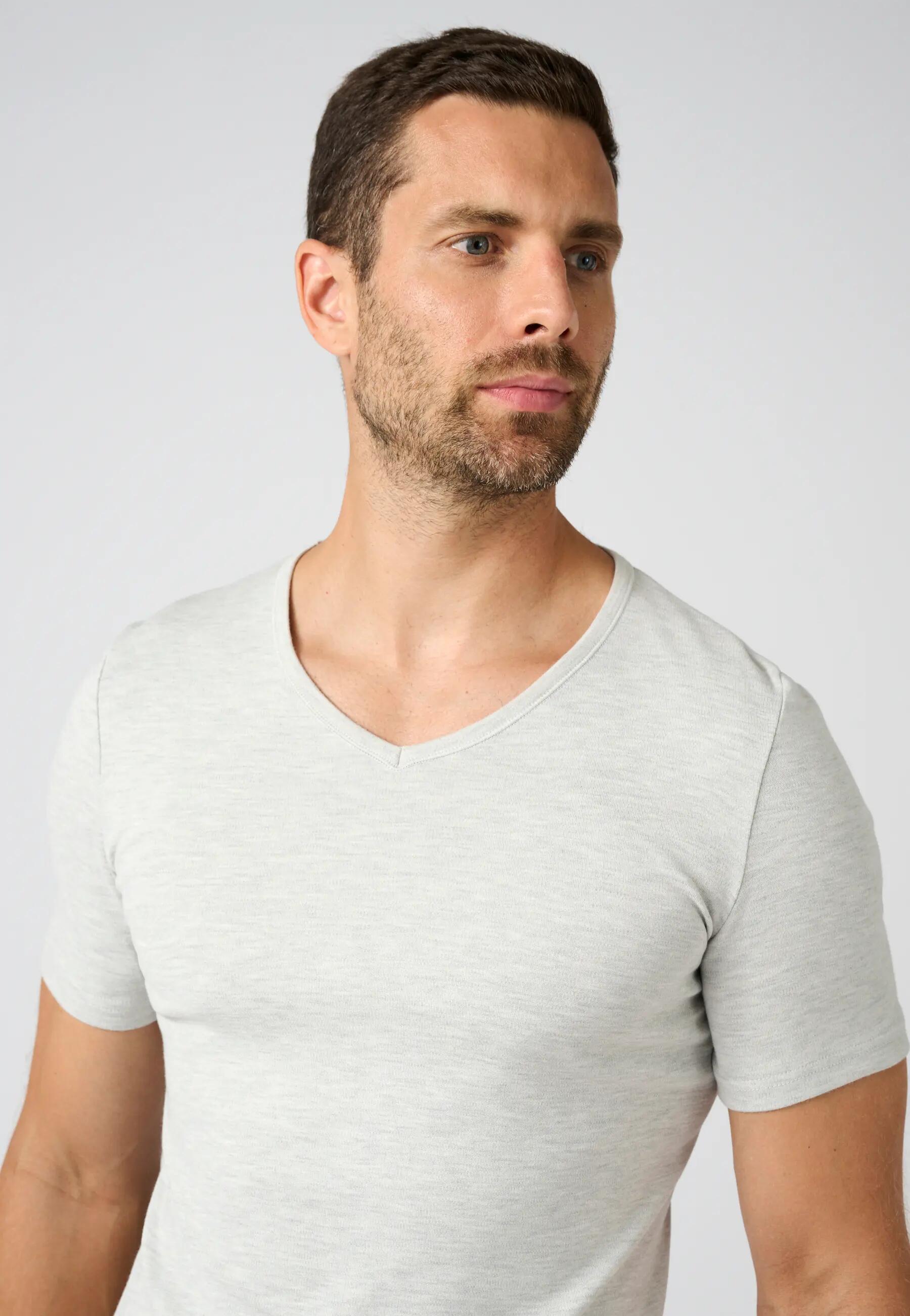 T-shirt col V manches courtes maille classique thermique Thermolactyl 2/5