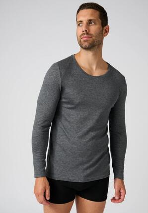 T-shirt thermique Thermolactyl manches longues, double face - Gris
