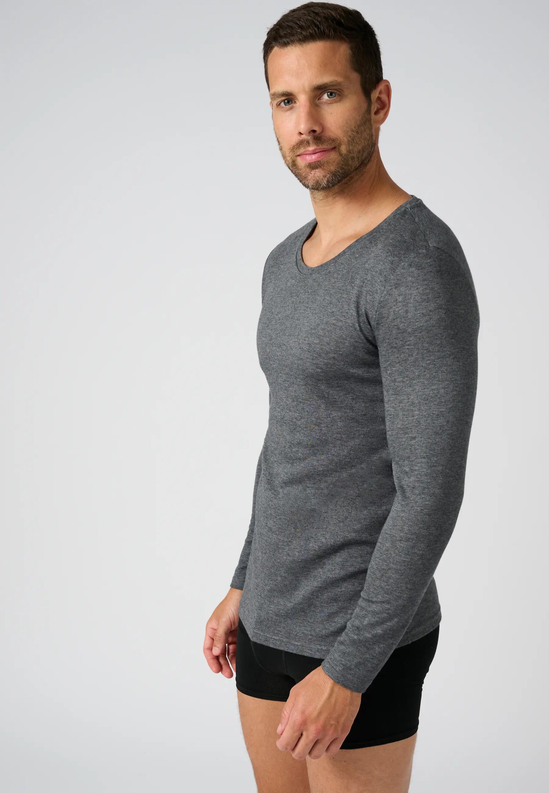 T-shirt thermique Thermolactyl manches longues, double face - Gris 4/5