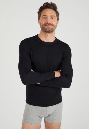T-shirt manches longues thermique Thermolactyl Sensitive - Noir