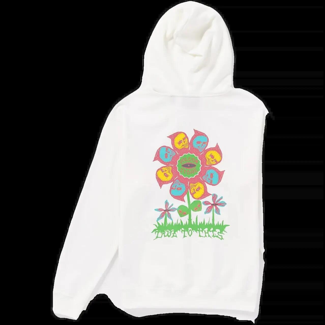 Felpa con cappuccio Volcom Earth Tripper Bianco 2/4