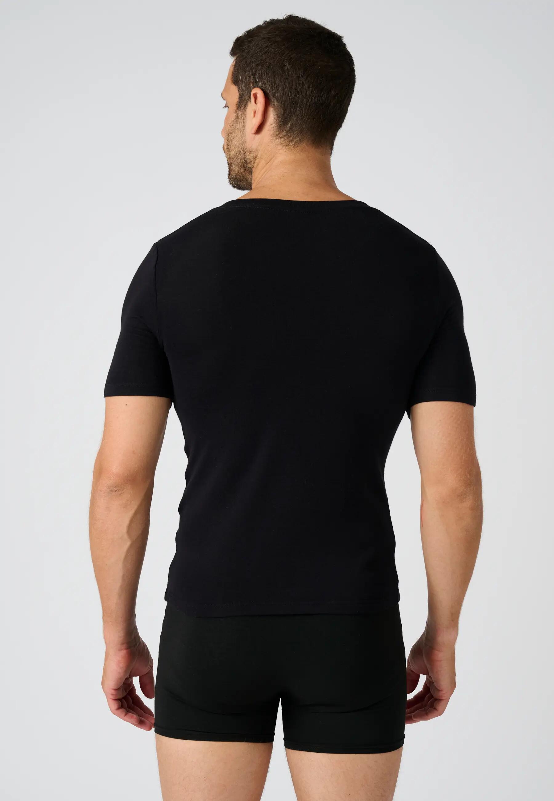 T-shirt col V manches courtes fine côte thermique Thermolactyl Sensitive 3/5