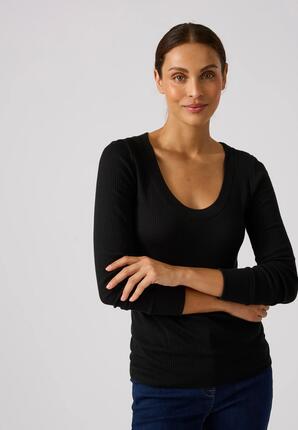 T-shirt thermique Thermolactyl côtes molletonnées, col dégagé