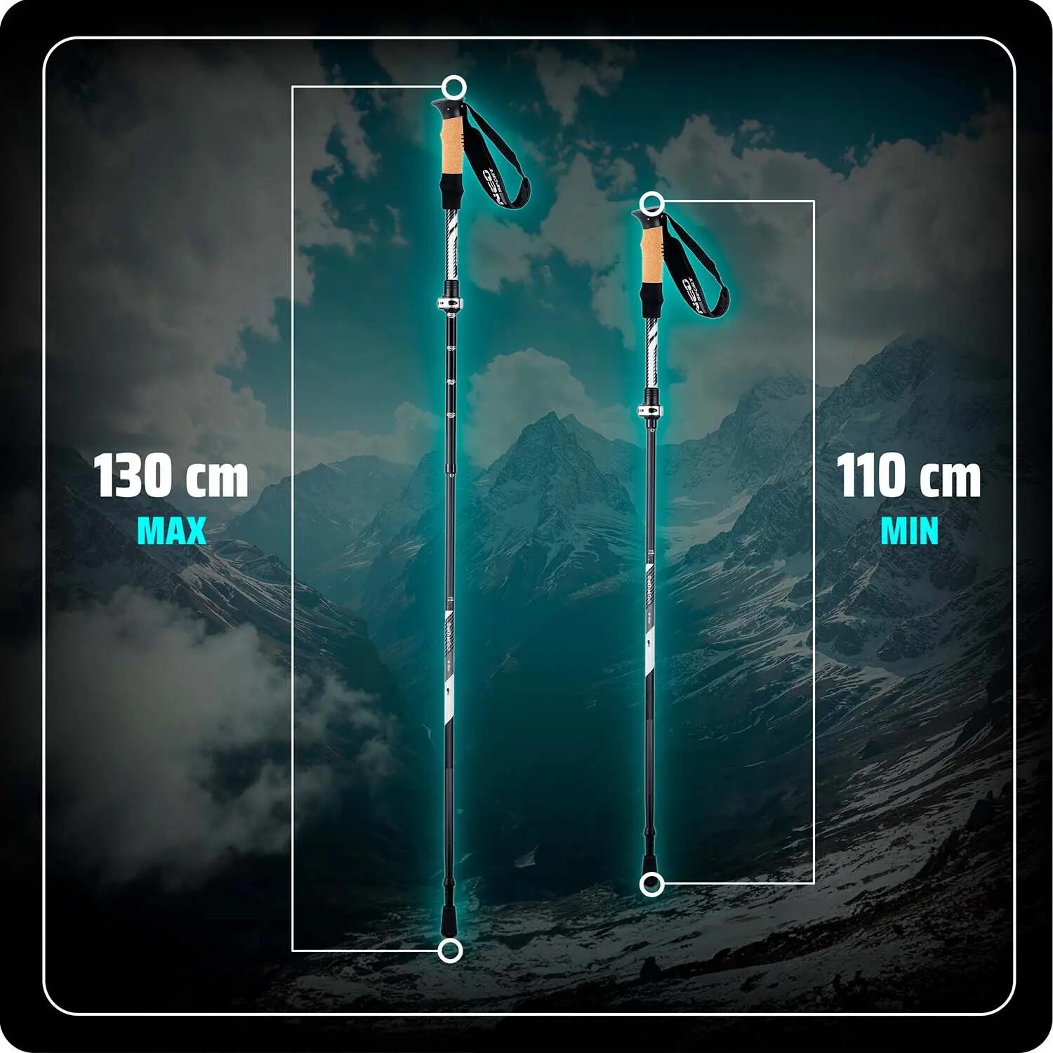 Bastoni da Trekking Neo-Sport Antishock Regolabili 6/10