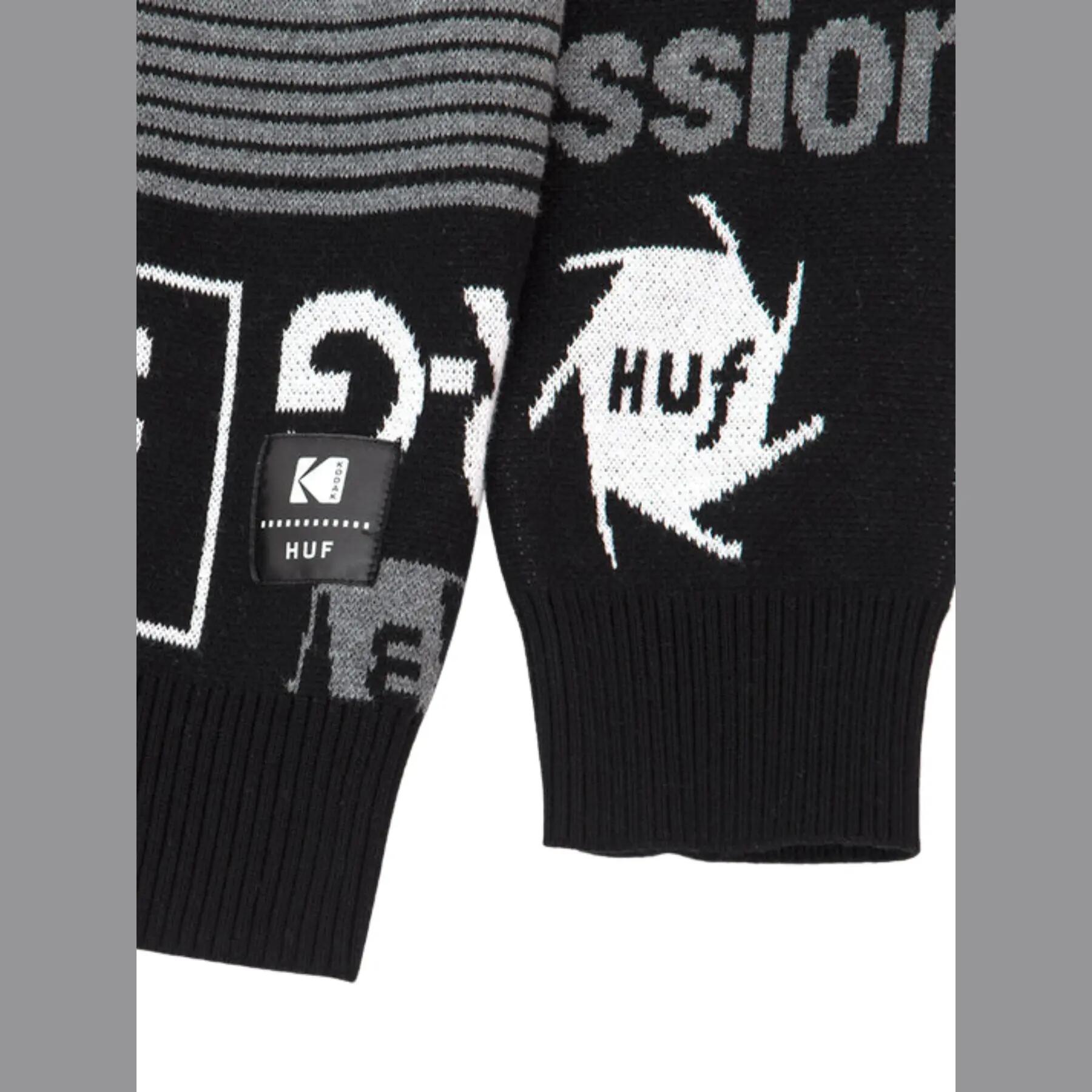 Sudadera HUF Dark Room Jacquard Knit Negro 4/4