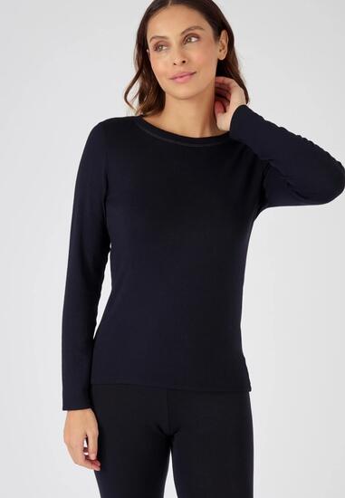 T-shirt fine côte thermique Thermolactyl Sensitive, col rond