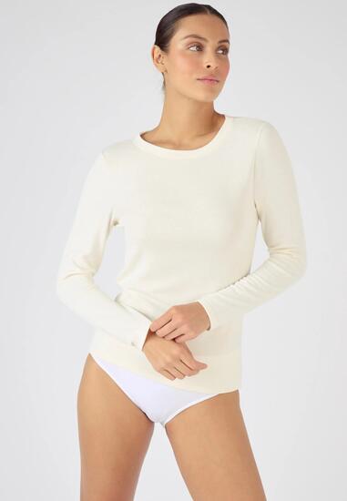 T-shirt fine côte thermique Thermolactyl Sensitive, col rond