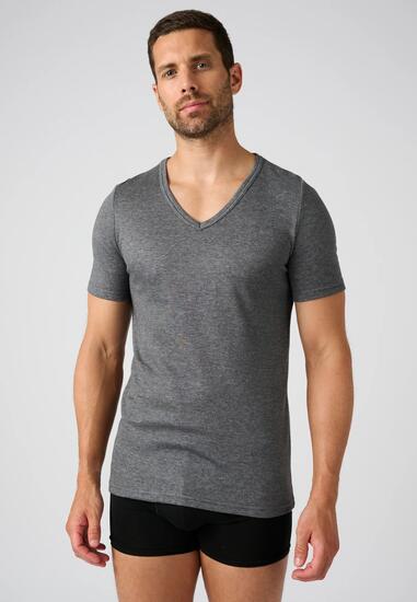 T-shirt double face col V thermique Thermolactyl