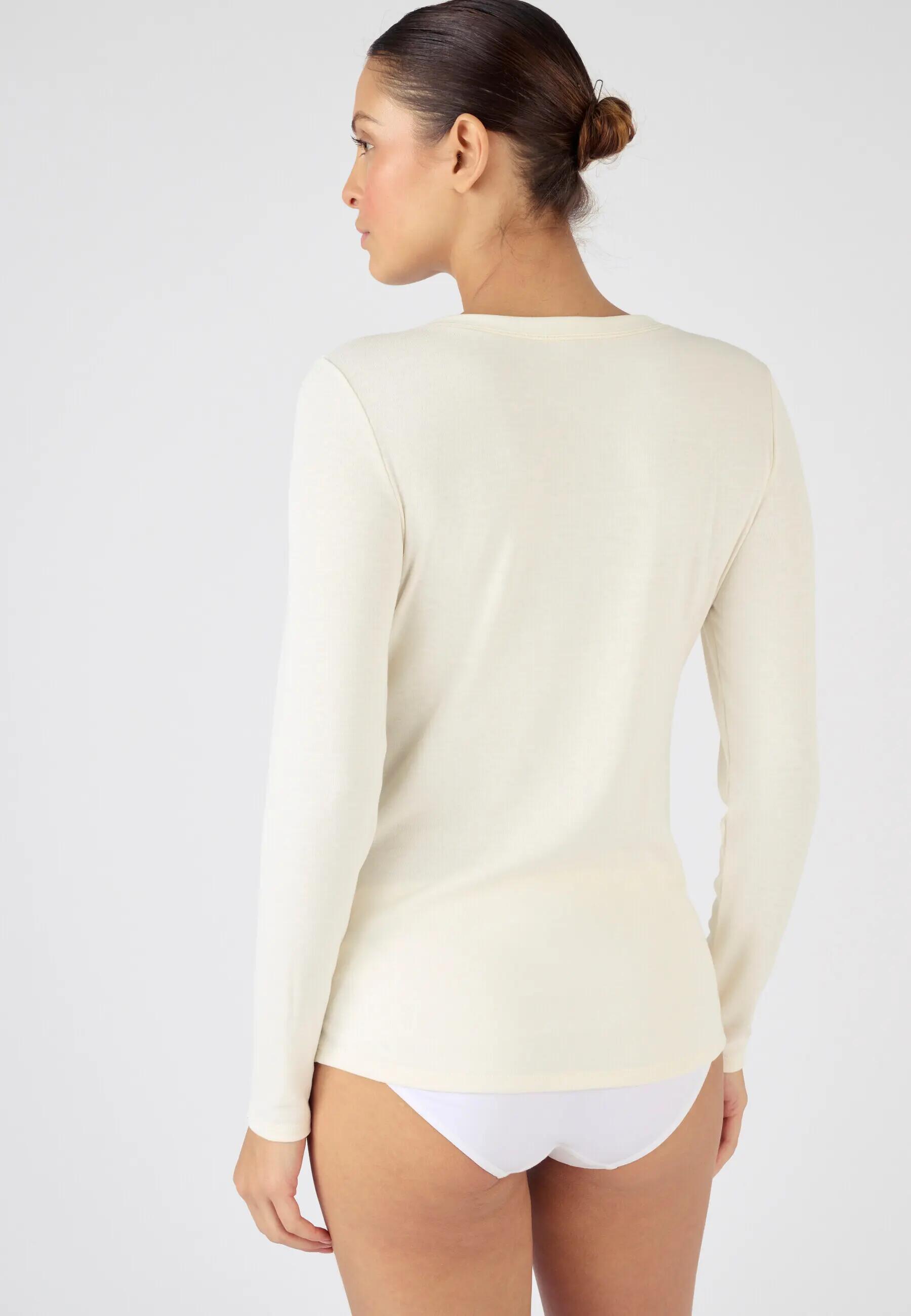 T-shirt fine côte thermique Thermolactyl Sensitive, col rond 3/5