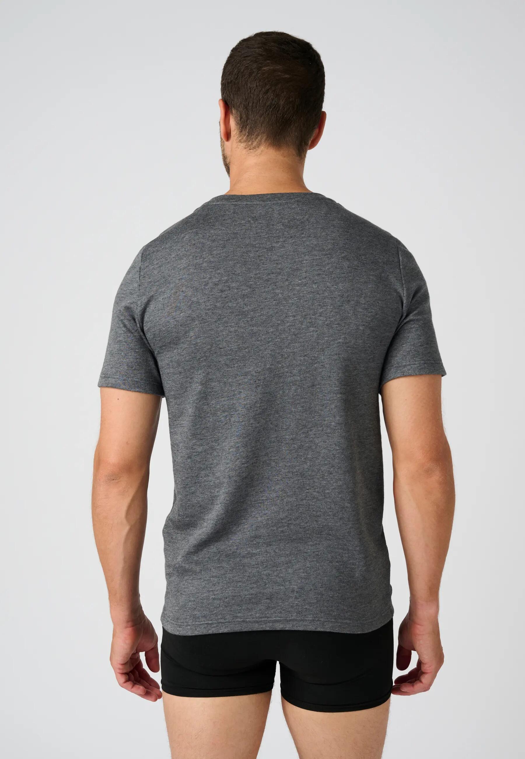 T-shirt double face col rond Thermolactyl - Gris - Col Rond - Manches Courtes 3/5
