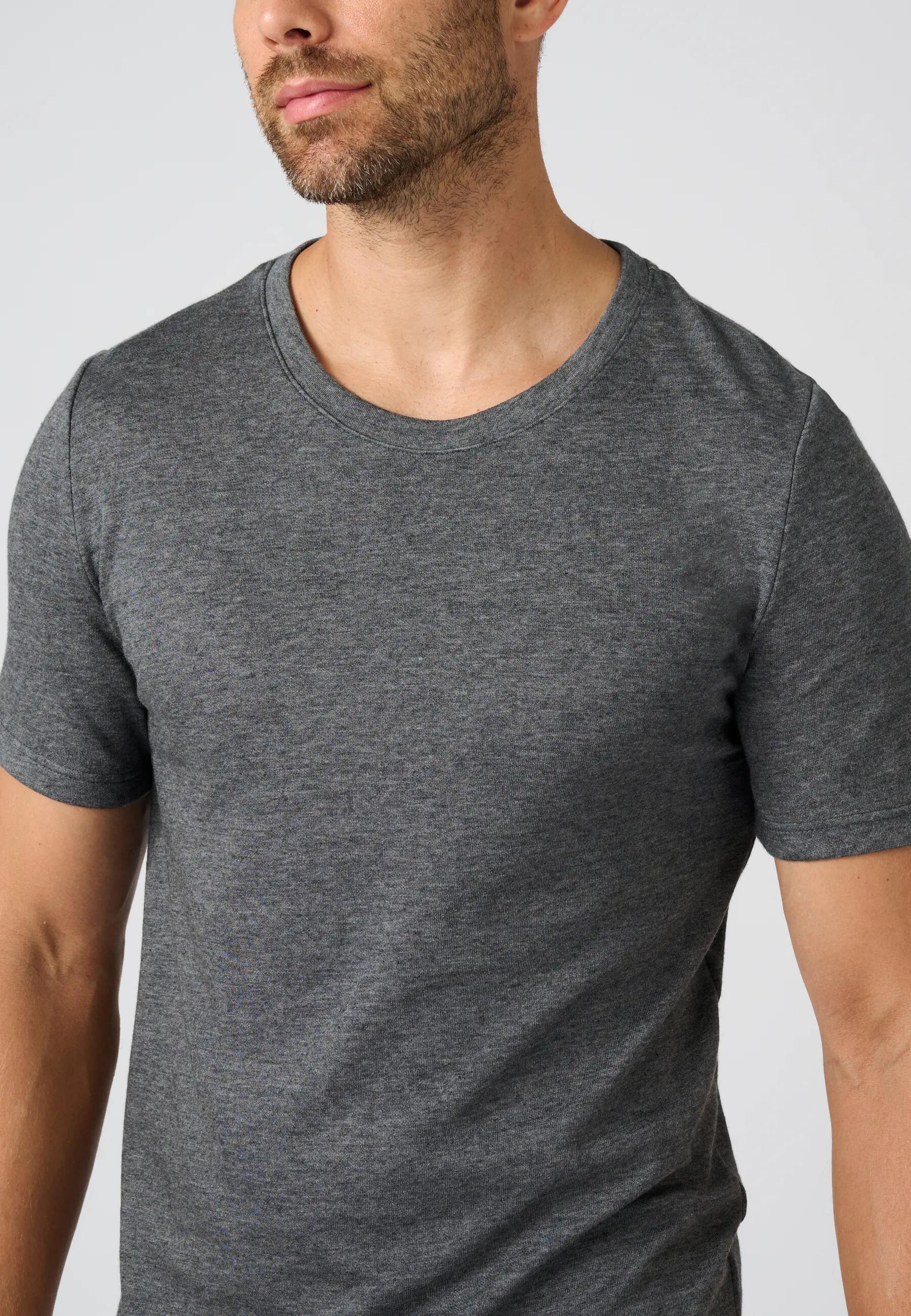 T-shirt double face col rond Thermolactyl - Gris - Col Rond - Manches Courtes 2/5