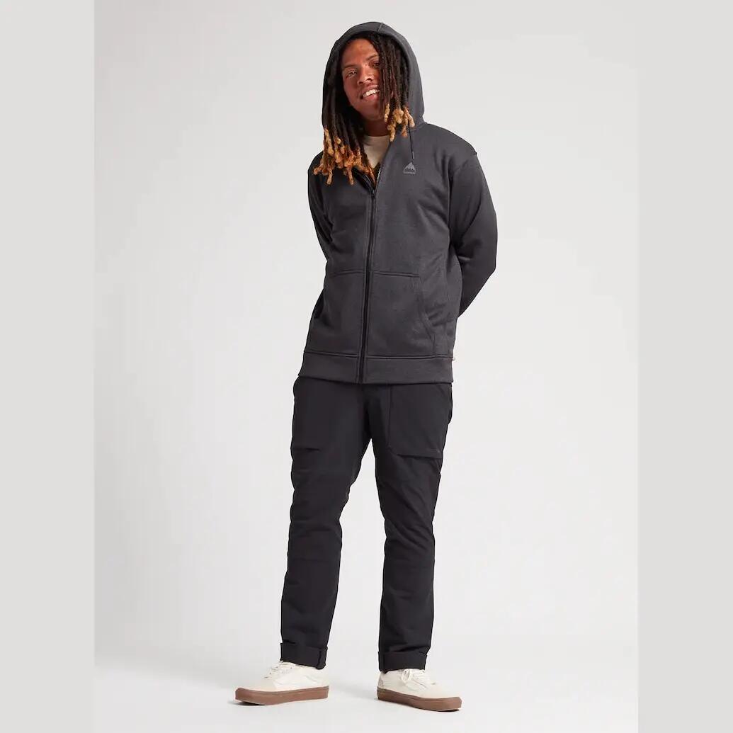 Felpa con cappuccio e zip snowboard Burton Oak Nero 3/4
