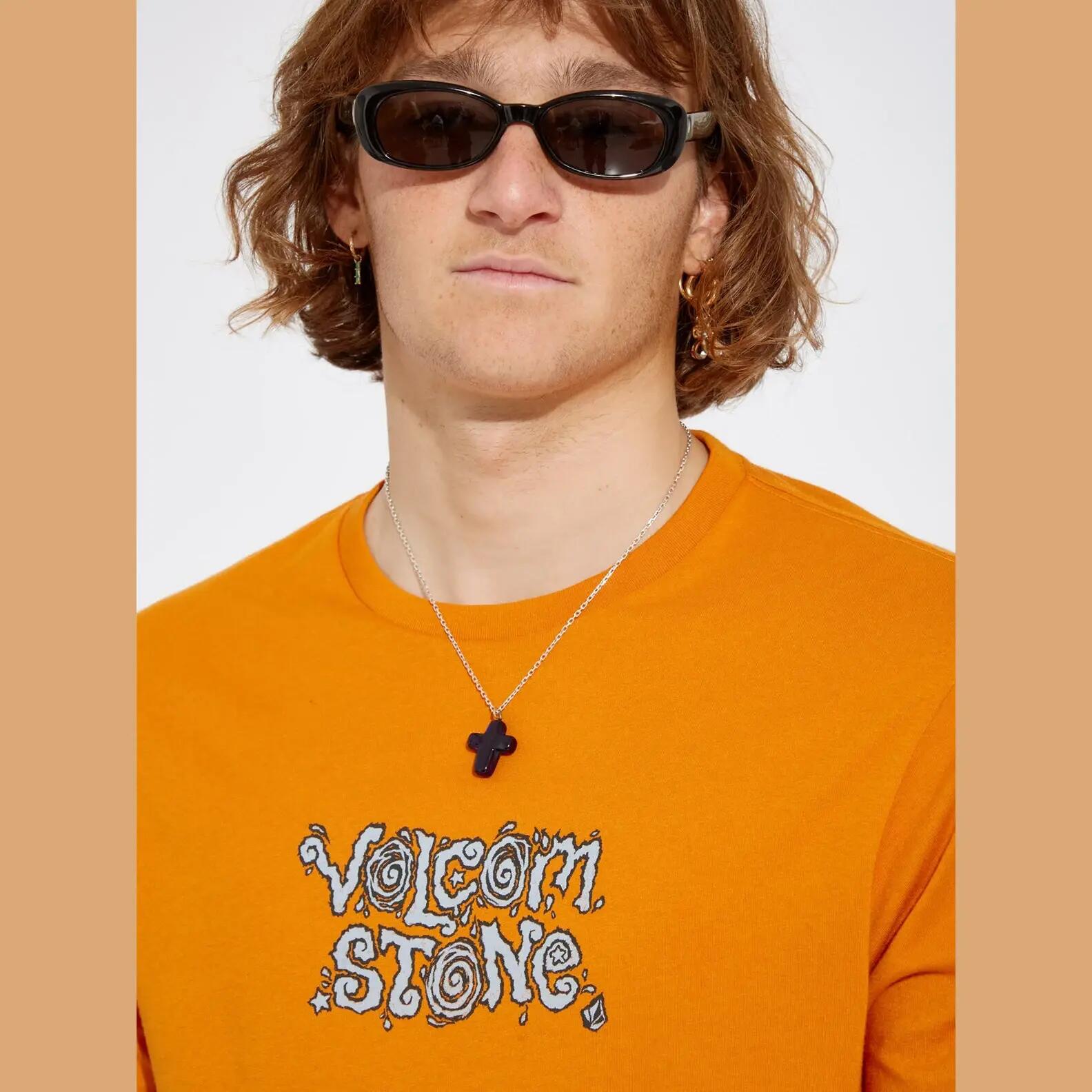 T-shirt Volcom Justin Hager In Type Açafrão 3/4