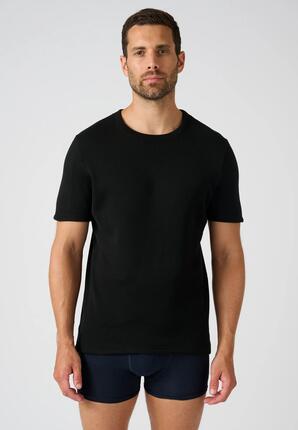 T-shirt thermique Thermolactyl manches courtes, molleton gratté - Bleu
