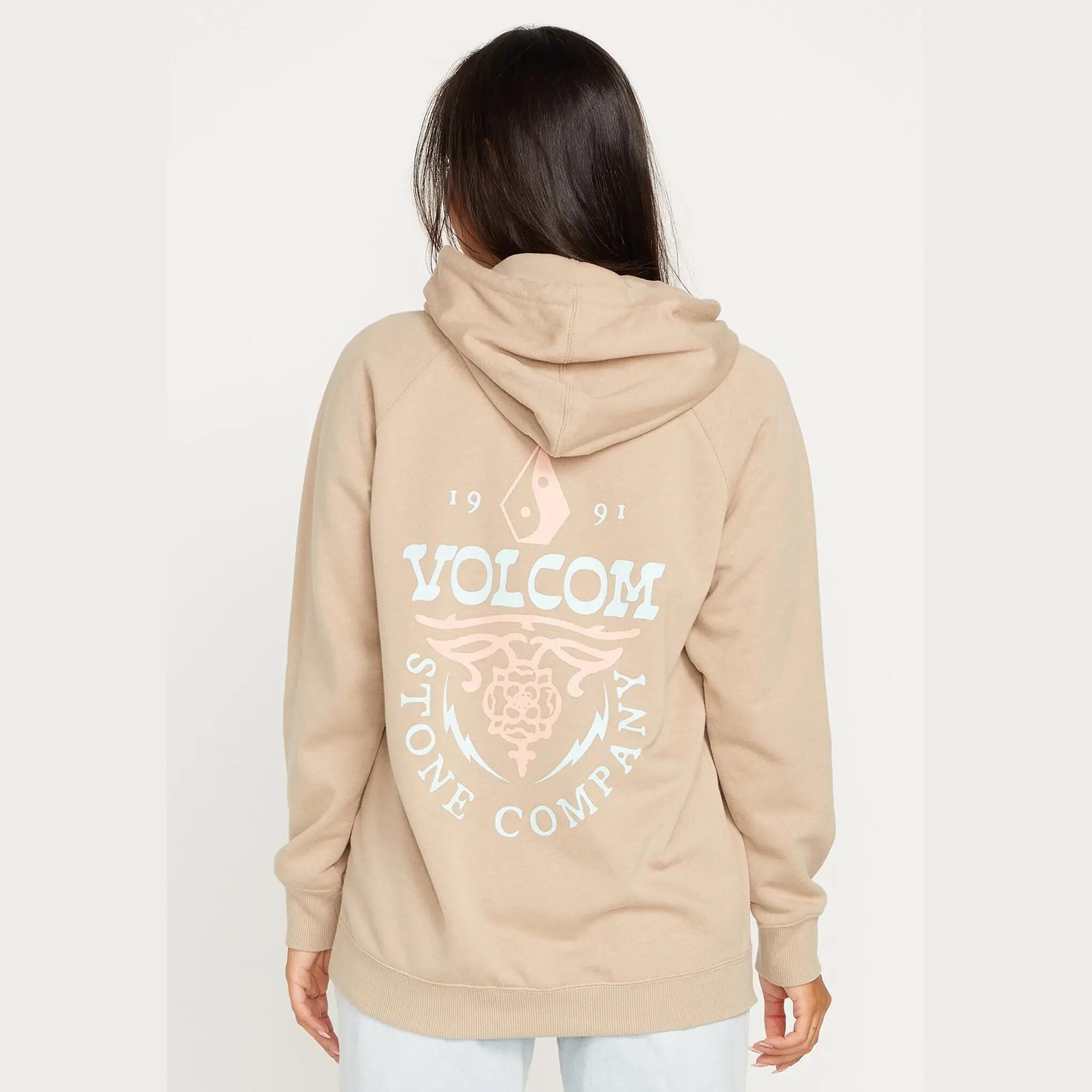Sweatshirt com capuz Volcom Truly Stoked Castanho 2/2