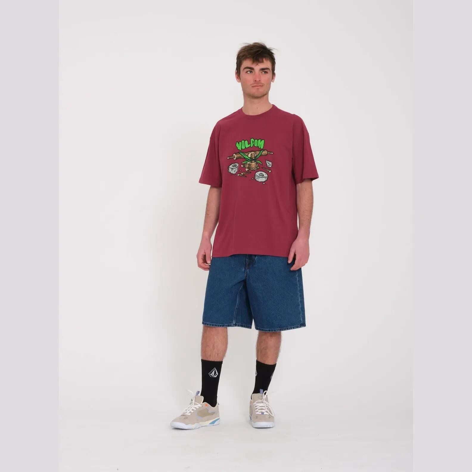 T-shirt Volcom Todd Bratrud Ameixa Purple 3/4