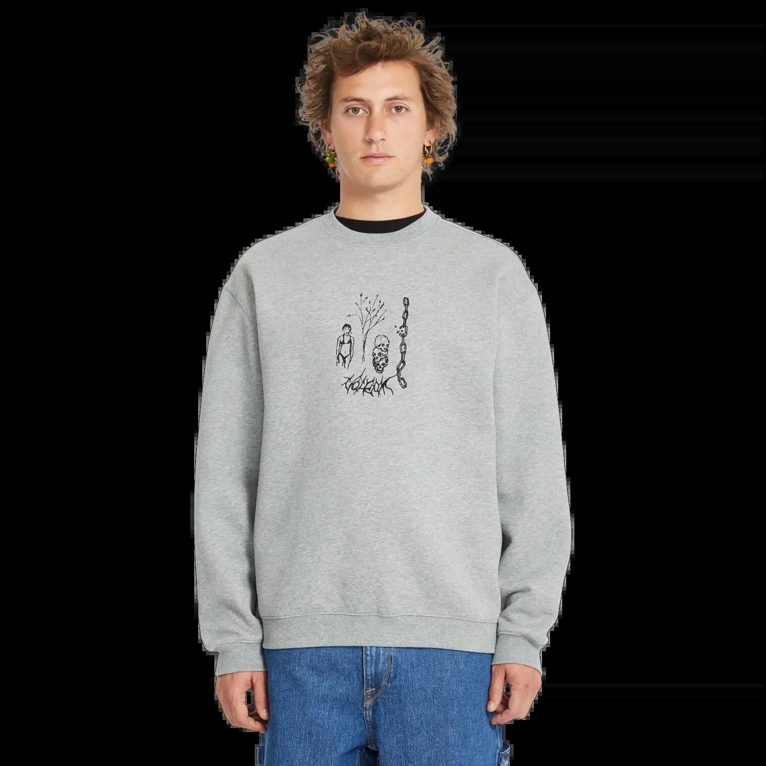 Volcom Noder Crew Sweatshirt Grau 1/2