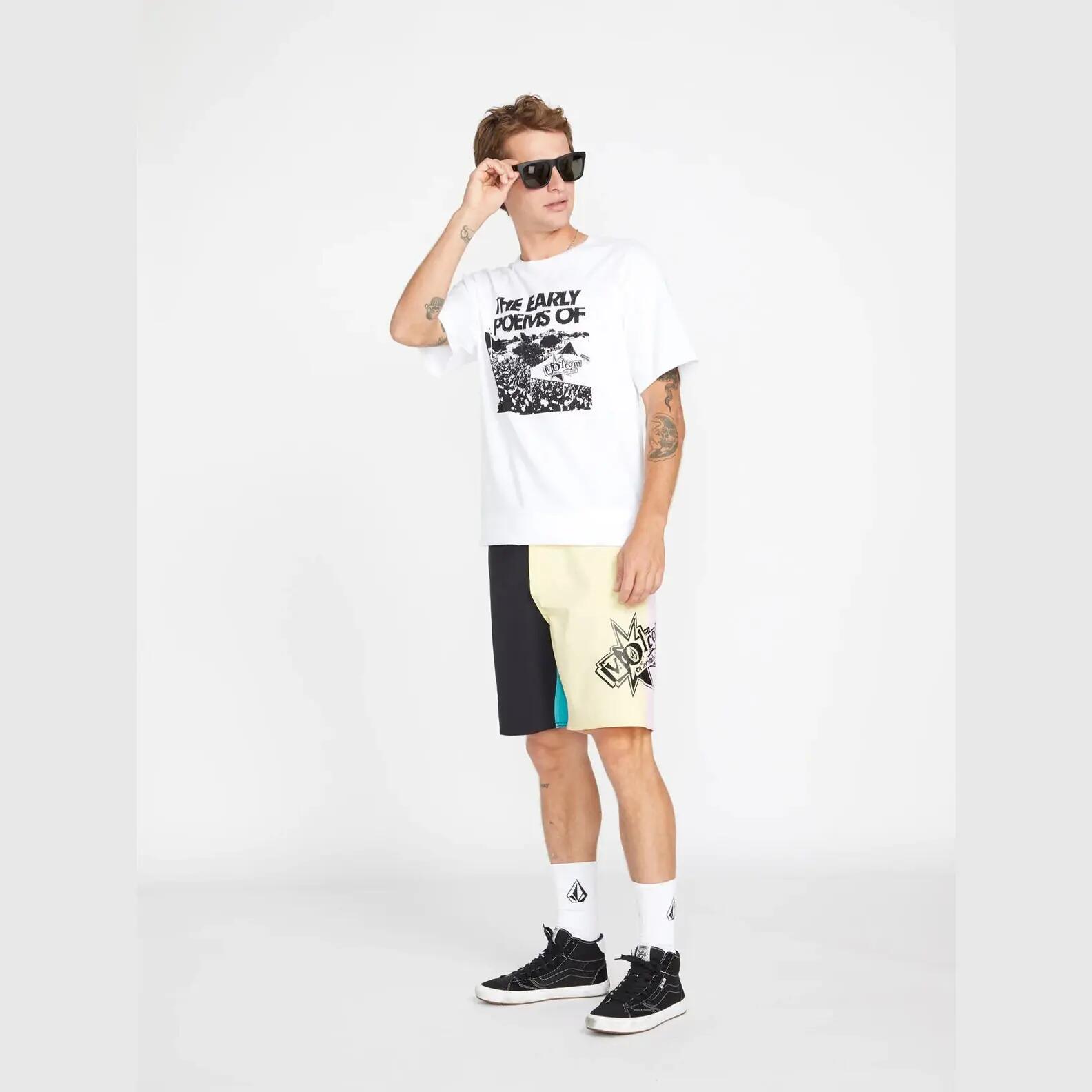 T-shirt Volcom V Entertainment Poems Branco 3/4