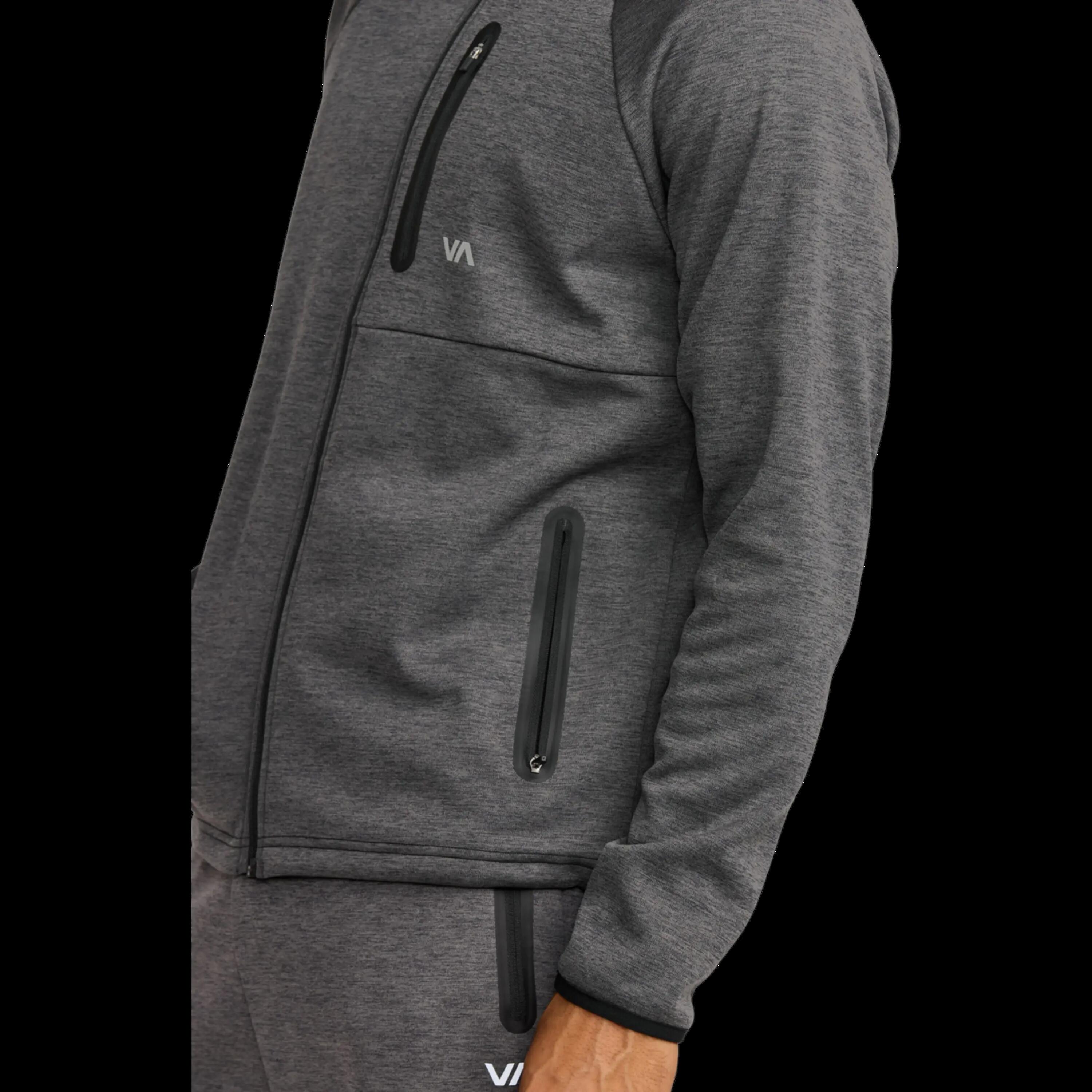 Sweatshirt com capuz e fecho Rvca Balance Tech Preto 3/4