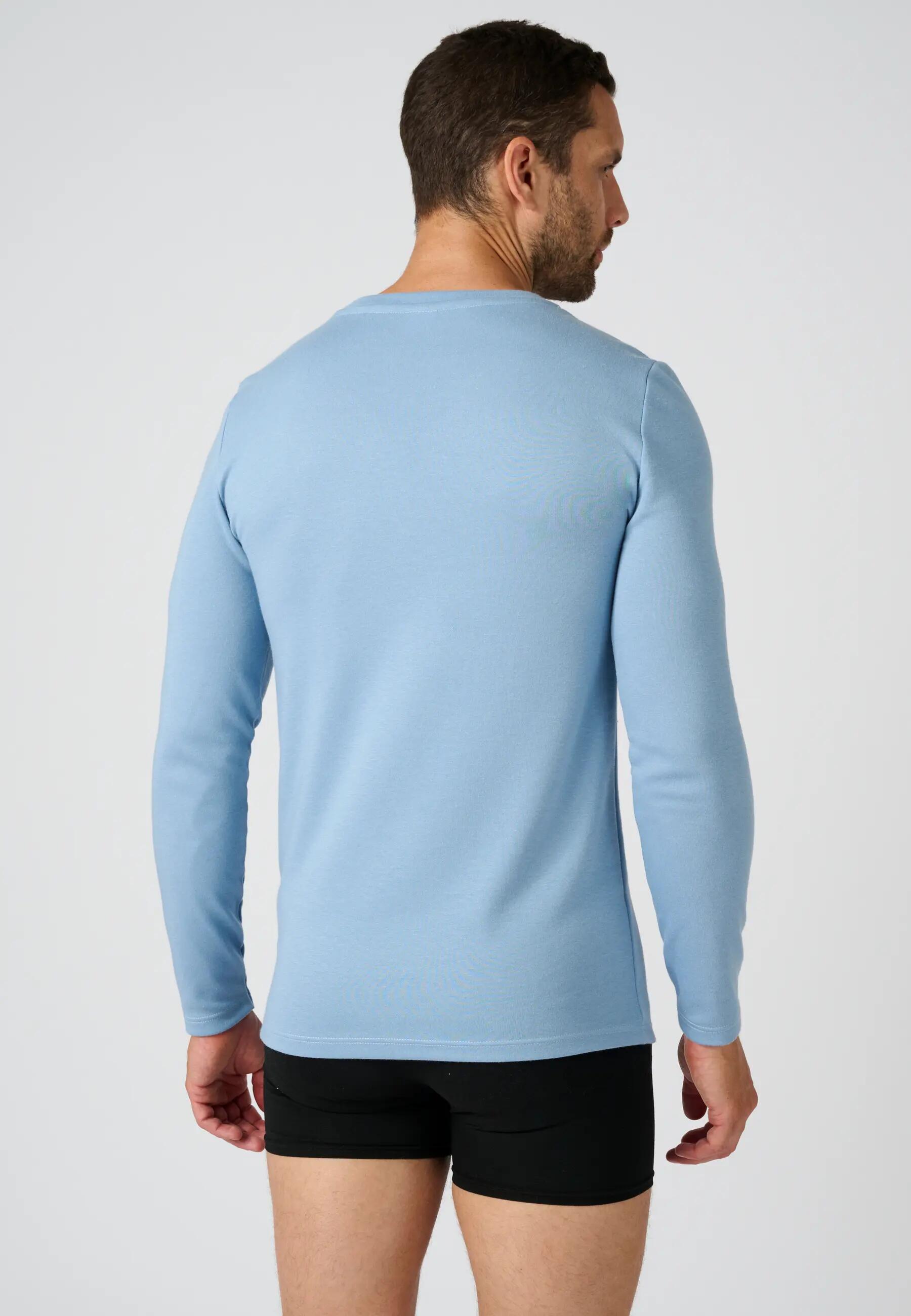 T-shirt thermique Thermolactyl manches longues, double face - Bleu 3/5