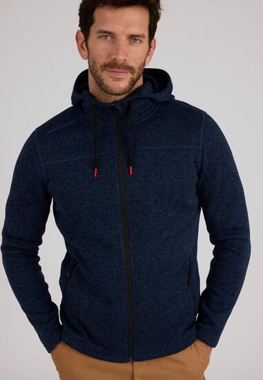 Veste polaire chaude avec capuche Homme-thermique Thermolactyl