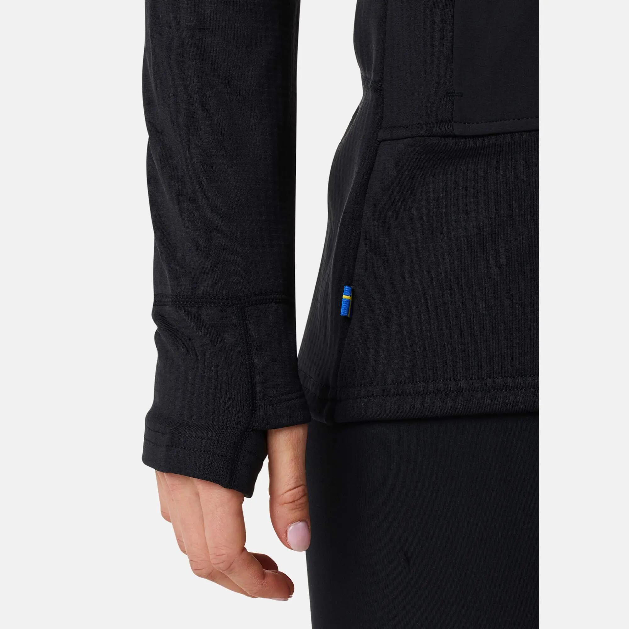 Pile Maniche Lunghe Full-Zip Escursionismo Donna Tessuto Elasticizzato Trondheim 8/9