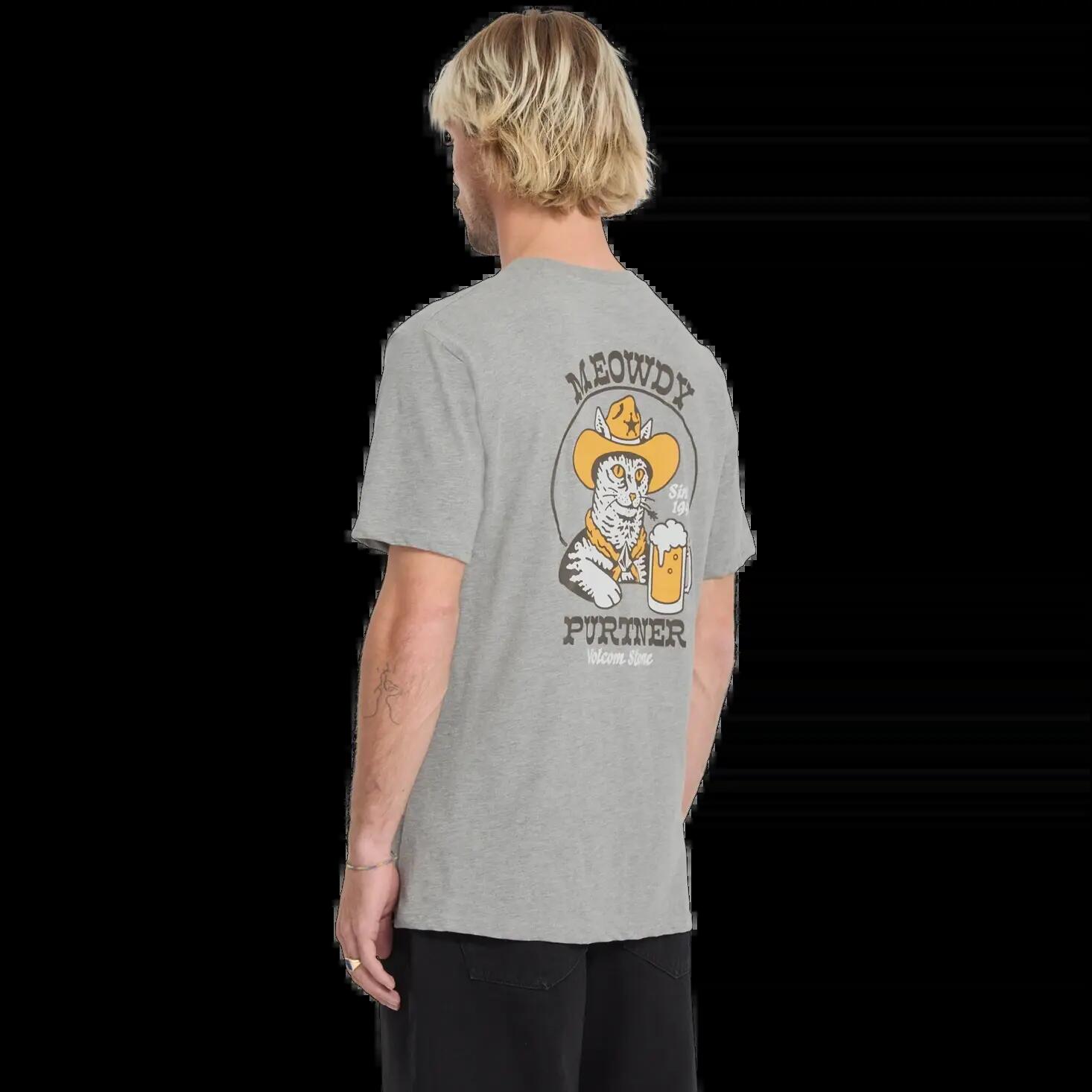 Volcom MEOWDY T-Shirt Heather Grau 2/7