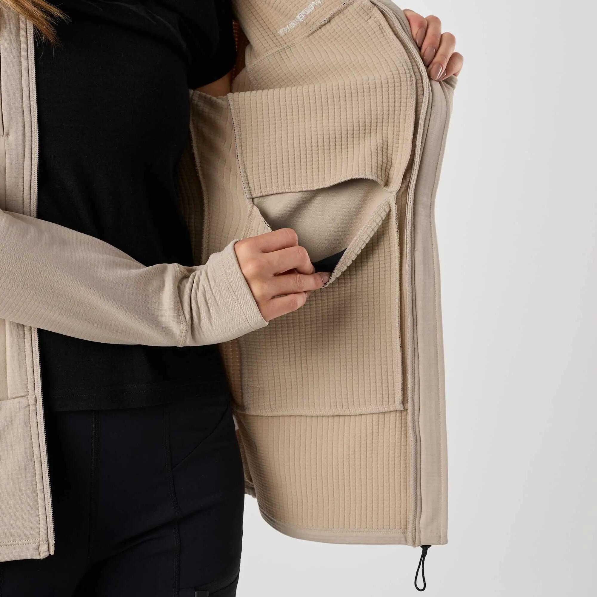 Pile Maniche Lunghe Full-Zip Escursionismo Donna Tessuto Elasticizzato Trondheim 9/10