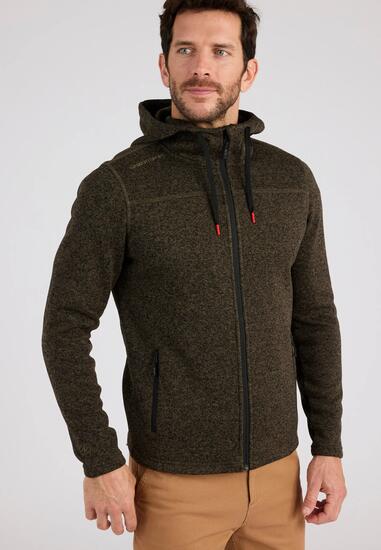 Veste polaire chaude avec capuche Homme-thermique Thermolactyl