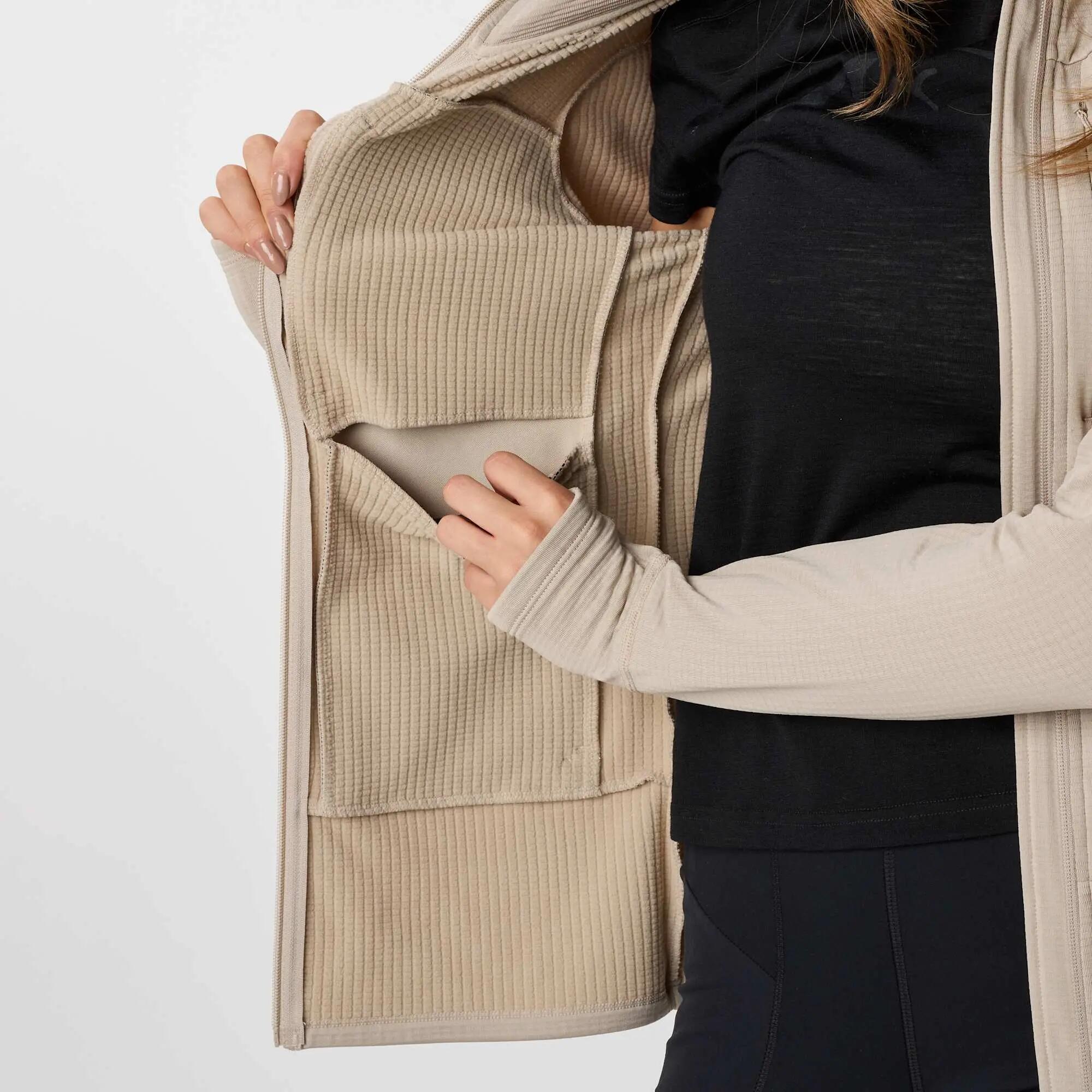 Pile Maniche Lunghe Full-Zip Escursionismo Donna Tessuto Elasticizzato Trondheim 8/10