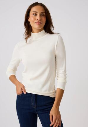 T-shirt col montant fine côte, thermique Thermolactyl Sensitive - Blanc