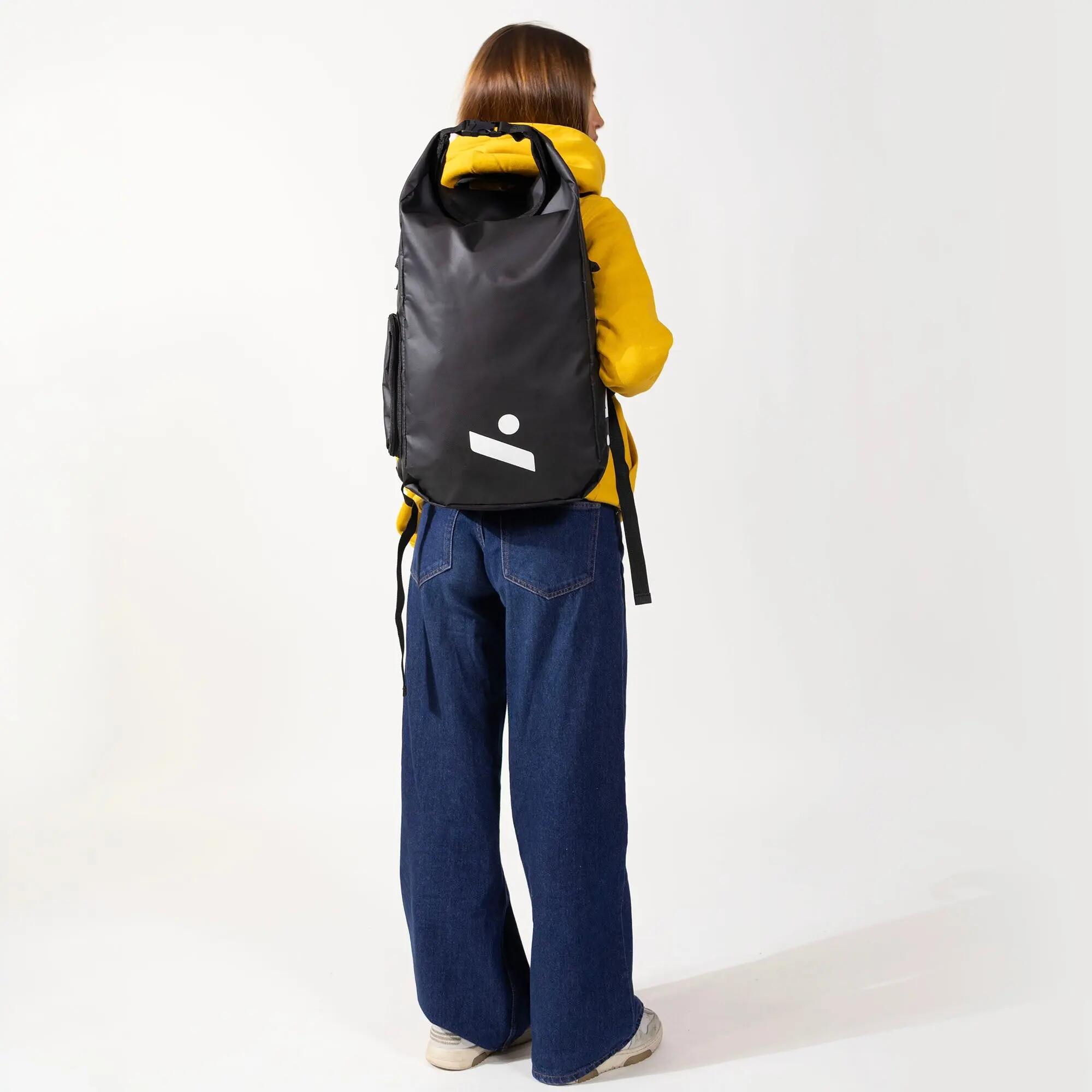 Sac à dos ordinateur imperméable roll-top 30 L pour le sport ORA bleu marine 2/7