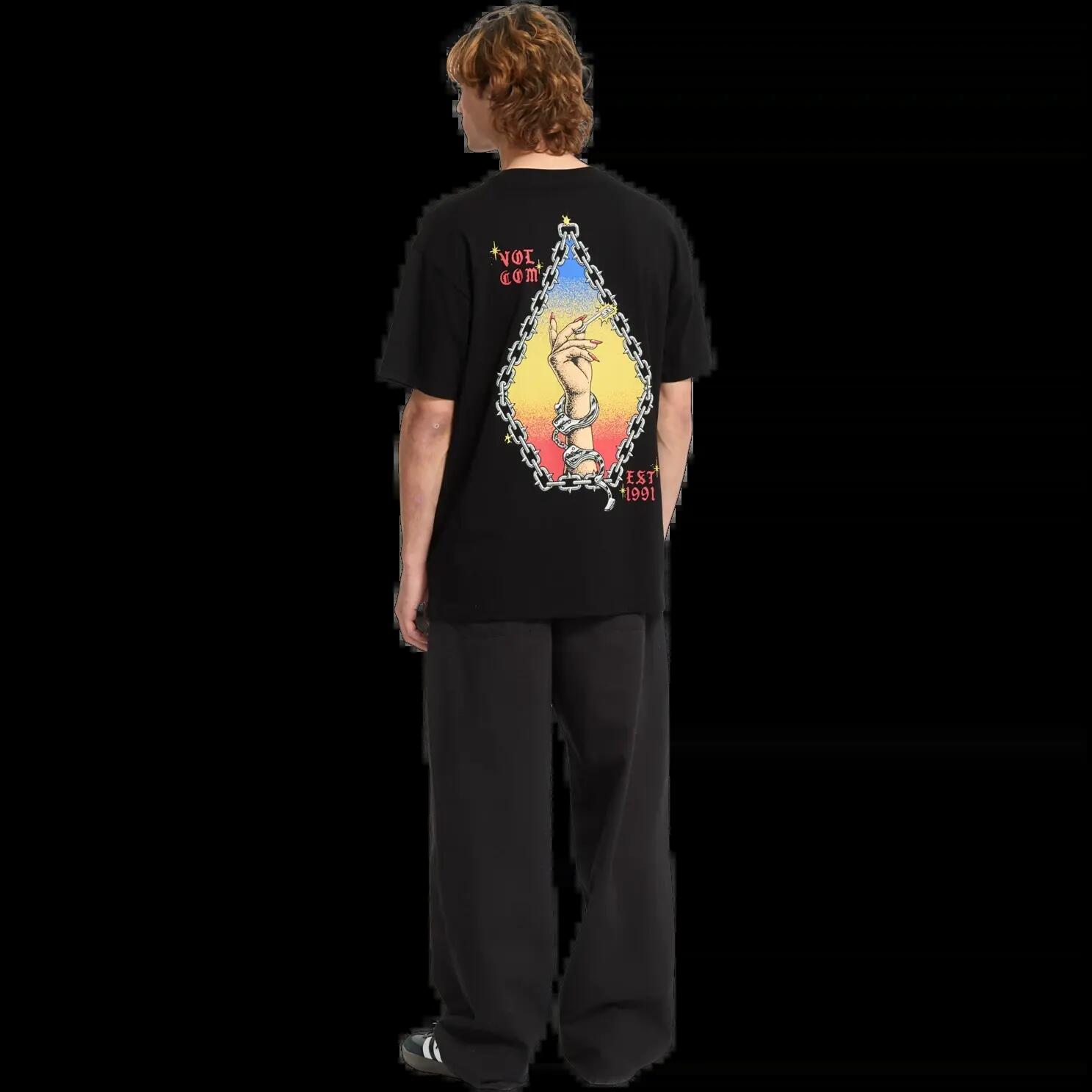 T-shirt Volcom Fa Daniel Shepard Zwart Wit 4/6