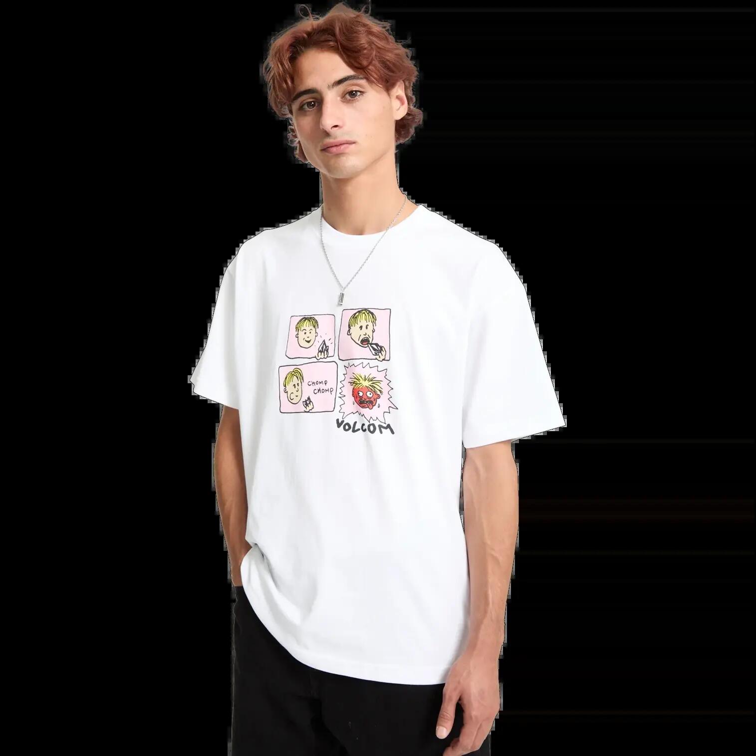 T-shirt Volcom Chomp Chomp Branco 5/7