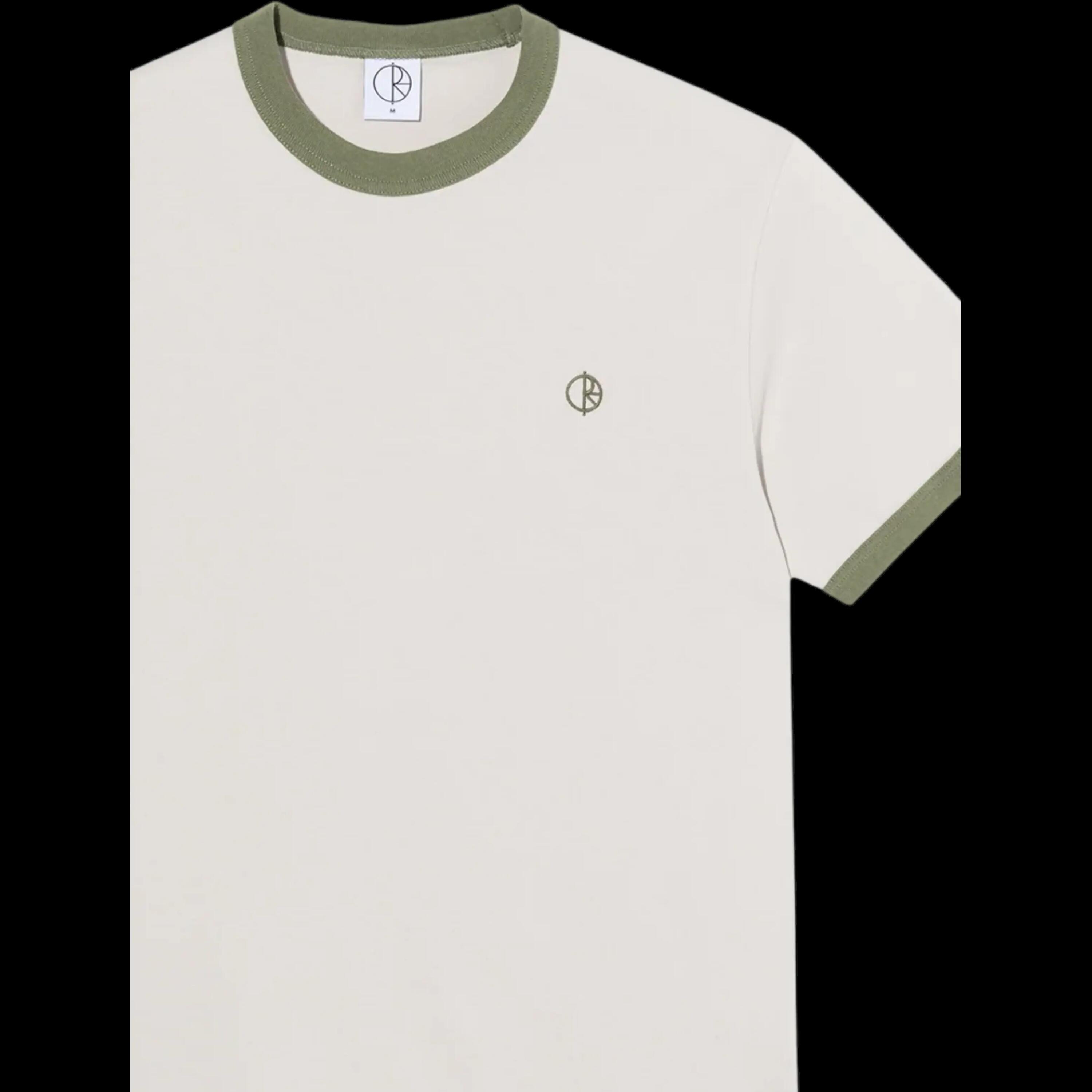 T-shirt Polar Skate Co Ringer Tee Bege Verde 2/3