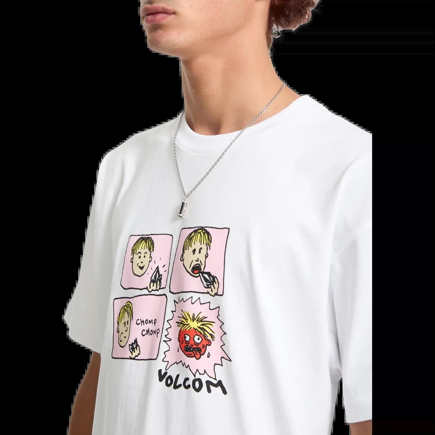 T-shirt Volcom Chomp Chomp Branco 3/7