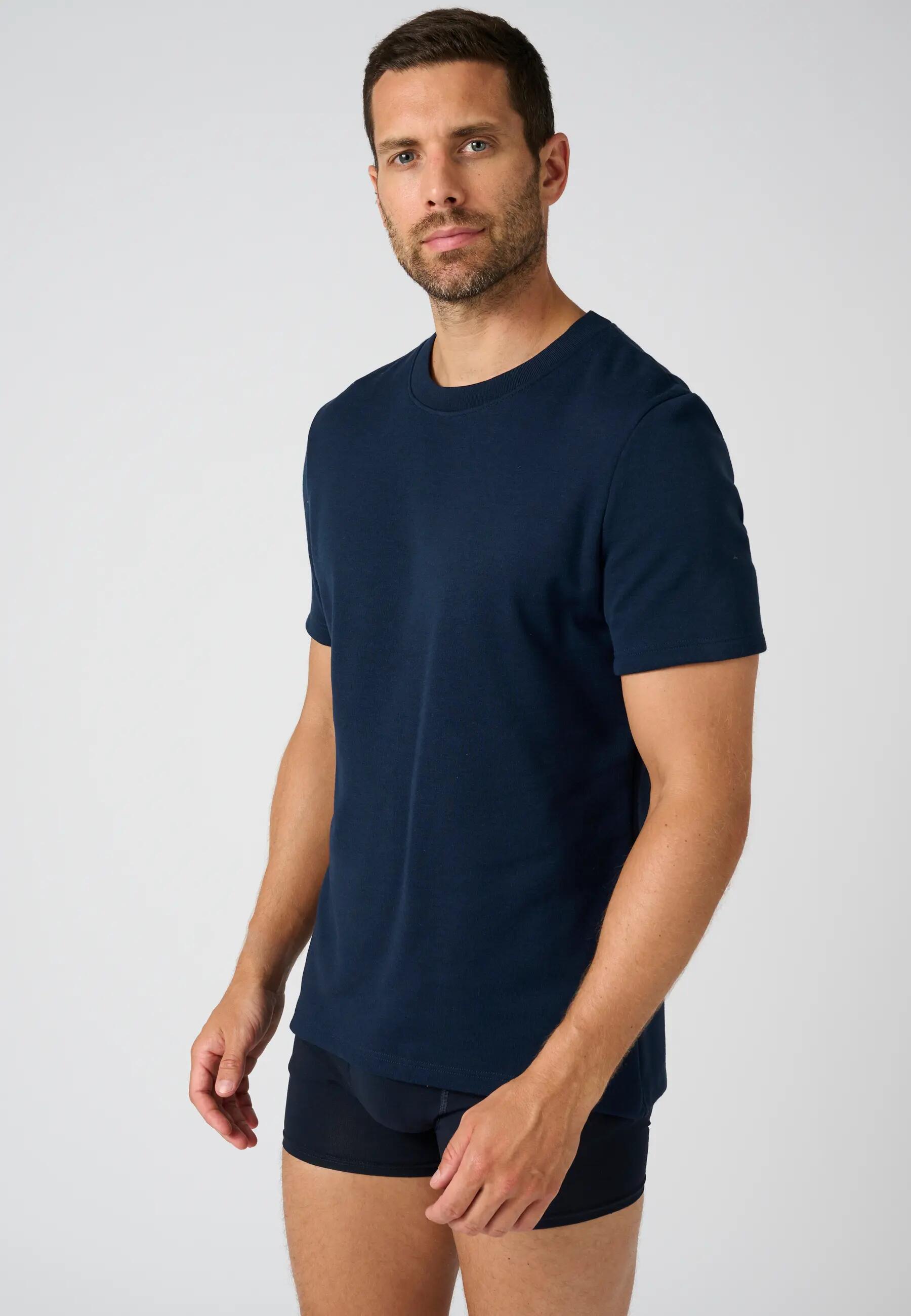 T-shirt thermique Thermolactyl manches courtes, molleton gratté - Bleu 4/5