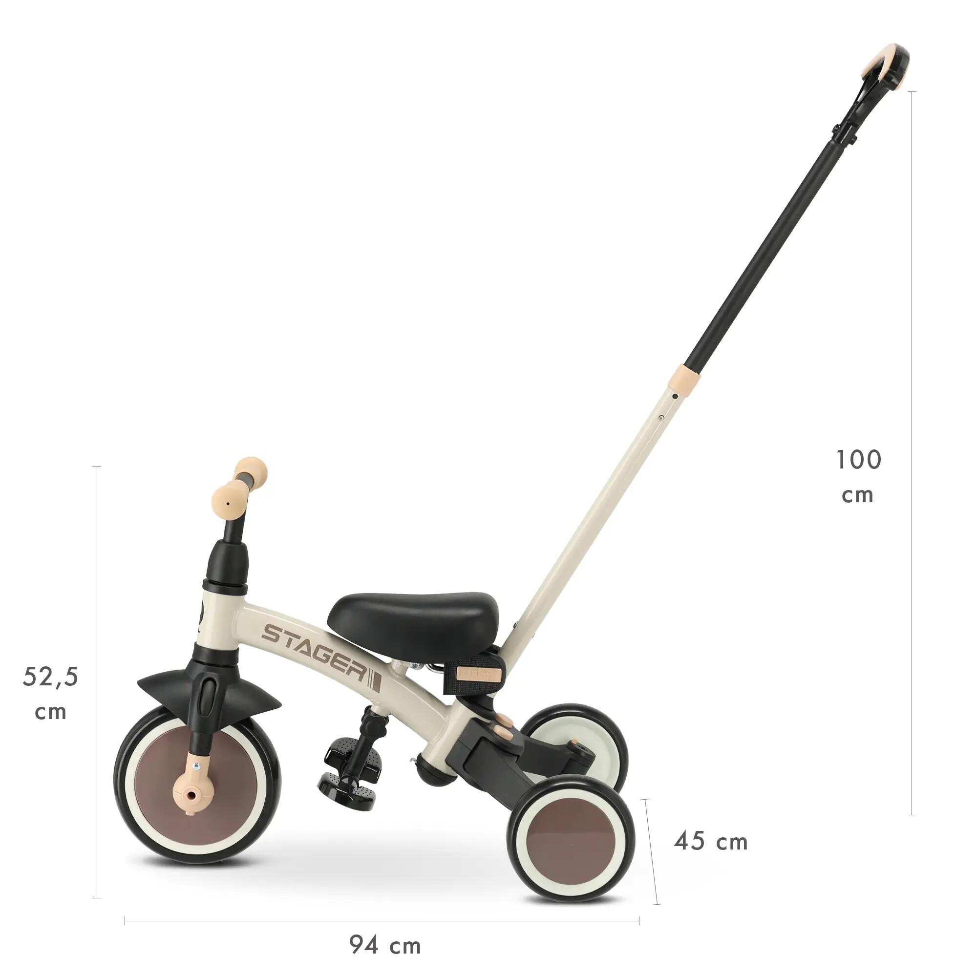 Qplay Stager Triciclo 3-in-1 - Pieghevole - Marrone 11/11