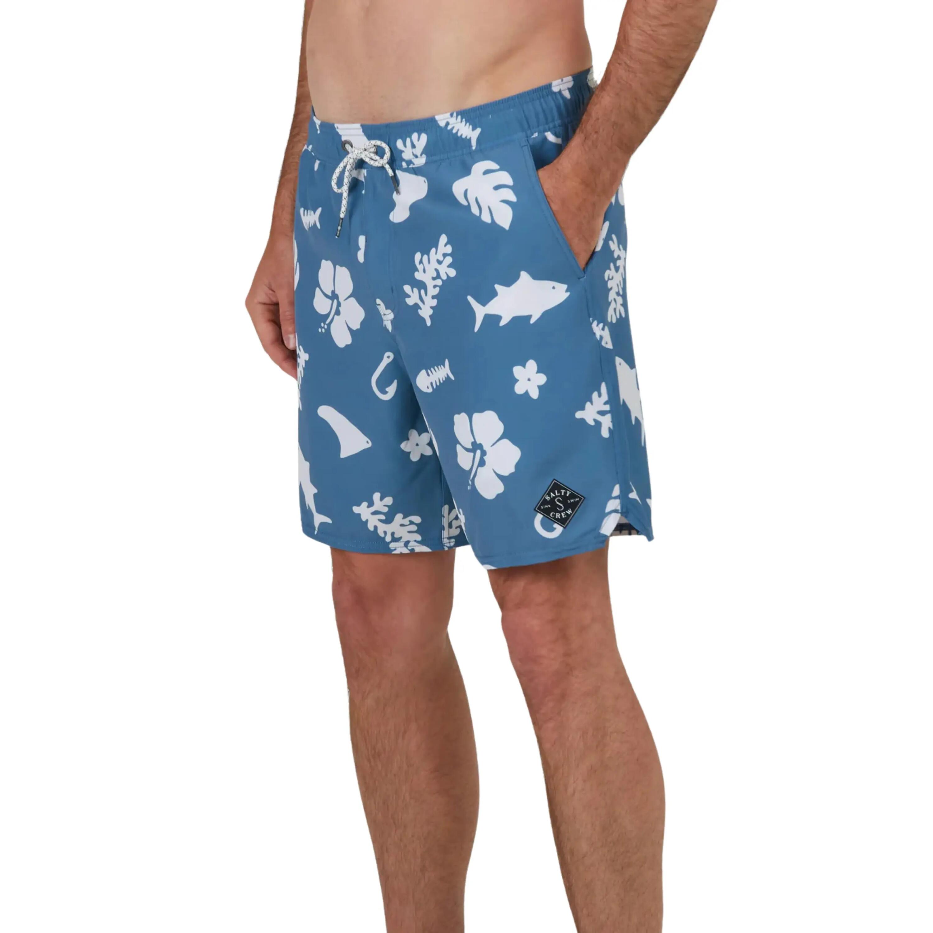 Fato de banho Salty Crew Lowtide Elastic Slate/White 2/3