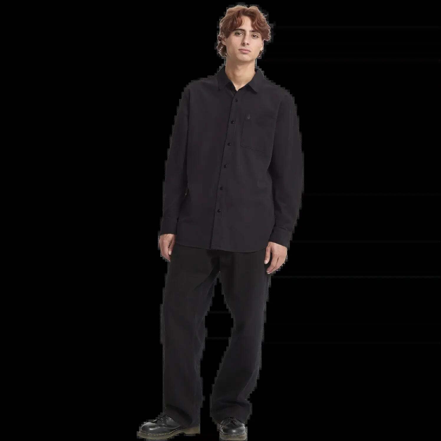 Camisa Volcom Zander Asphalt Black 6/6