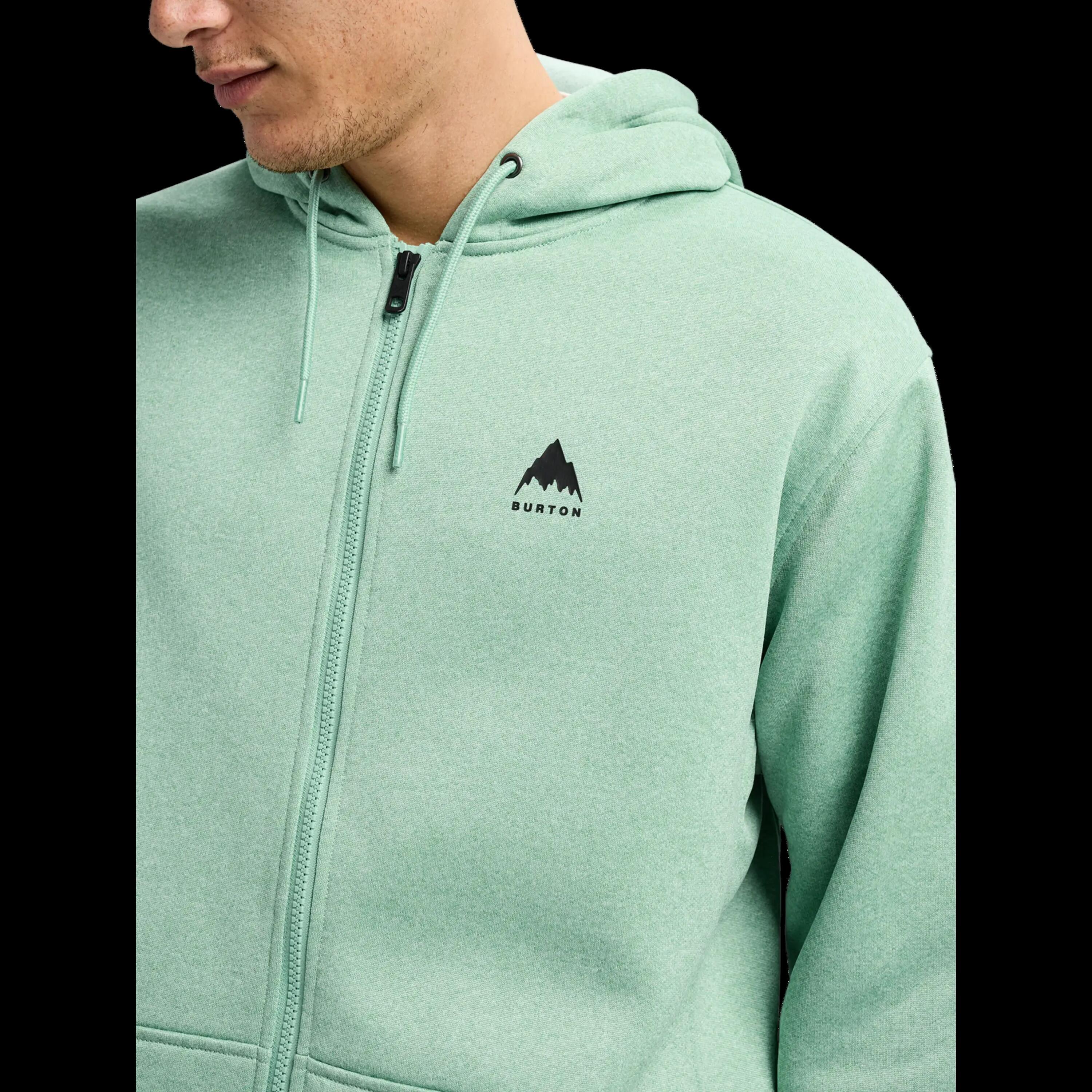 Sudadera con capucha Burton Oak Full-Zip Hoodie Verde Salvia 3/4