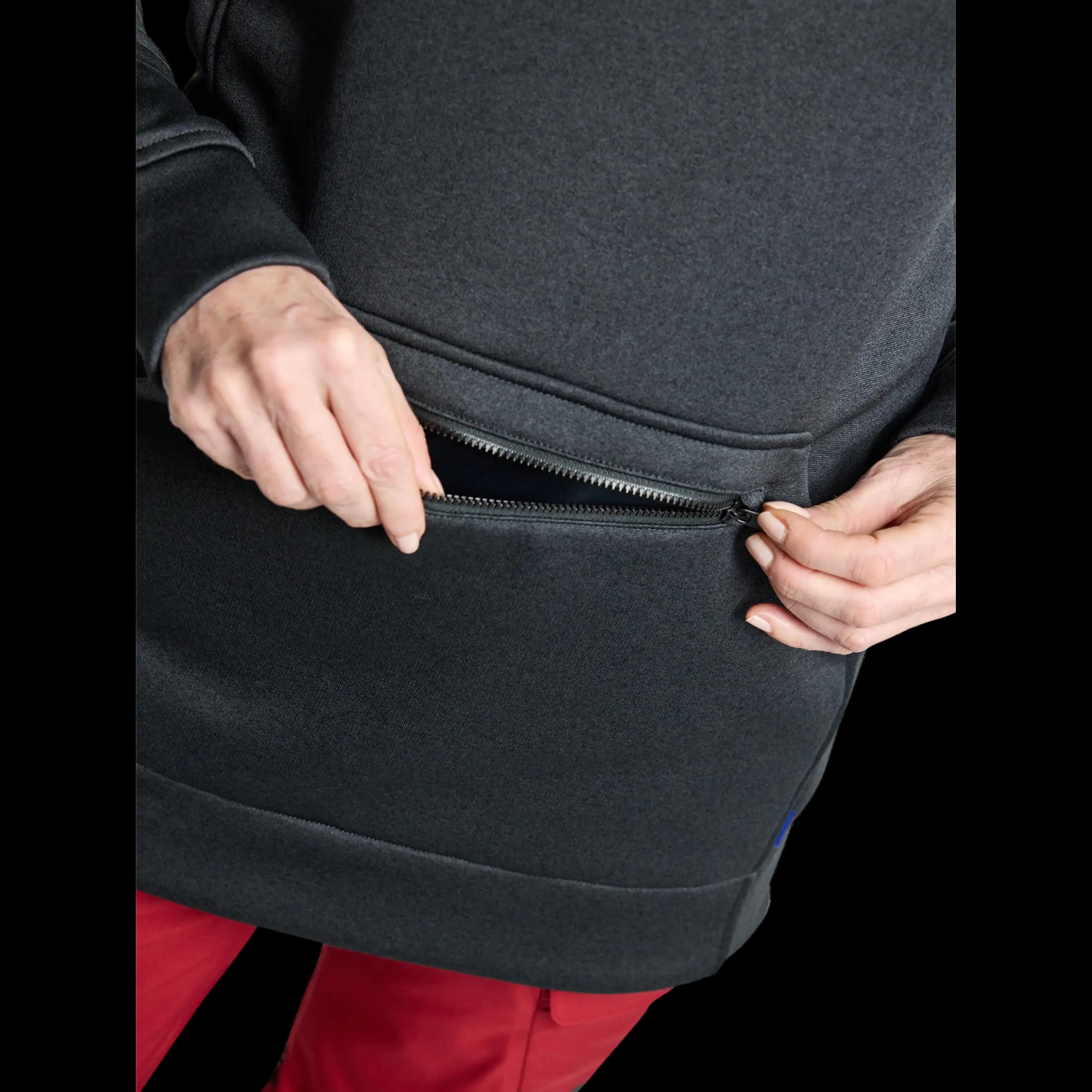 Sweat de snowboard à capuche Burton Oak Long Pullover Noir 3/4