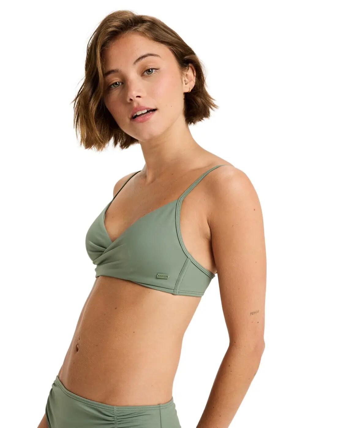 Haut de maillot de bain brassière BEACH CLASSICS Vert Femme 3/4